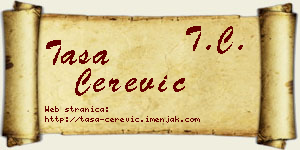 Tasa Čerević vizit kartica